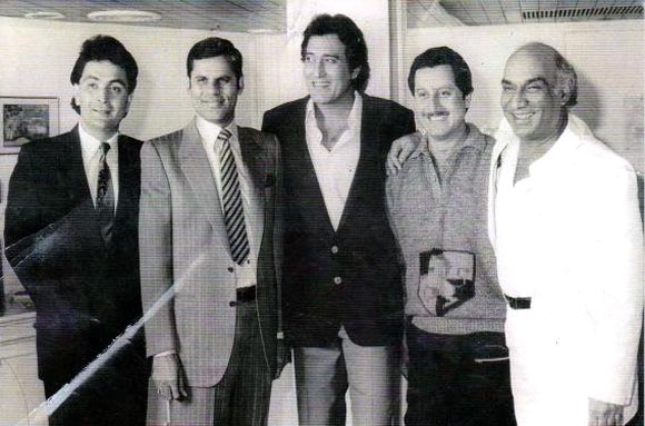 Rishi Kapoor, Vinod Khanna, Anupam Kher and Yash Chopra