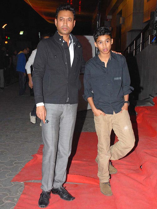 Irrfan Khan with his son