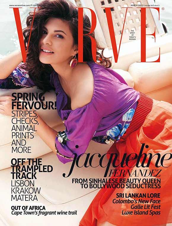 Jacqueline Fernandez on the cover of Verve magazine