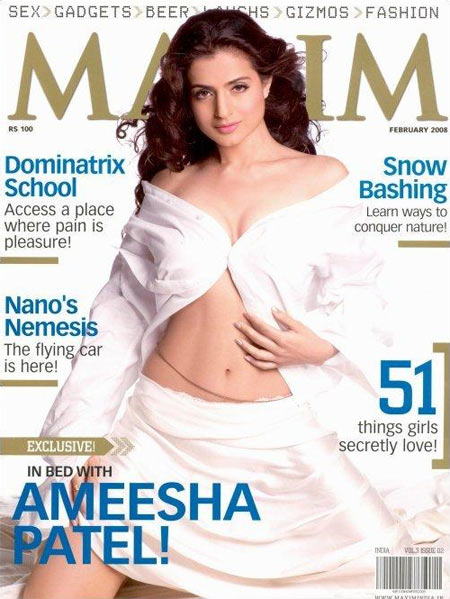 Ameesha Patel on the cover of Maxim magazine