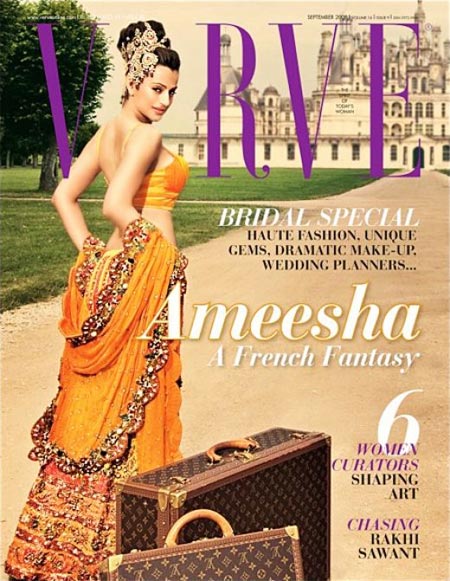 Ameesha Patel on the cover of Verve magazine