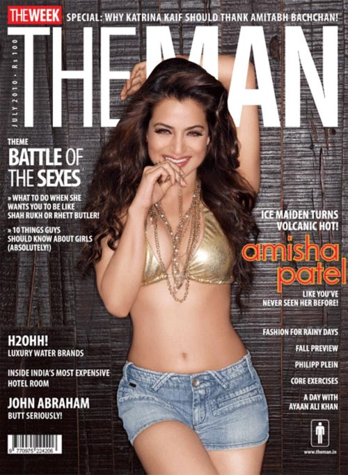 Ameesha Patel onthe cover of The Man magazine