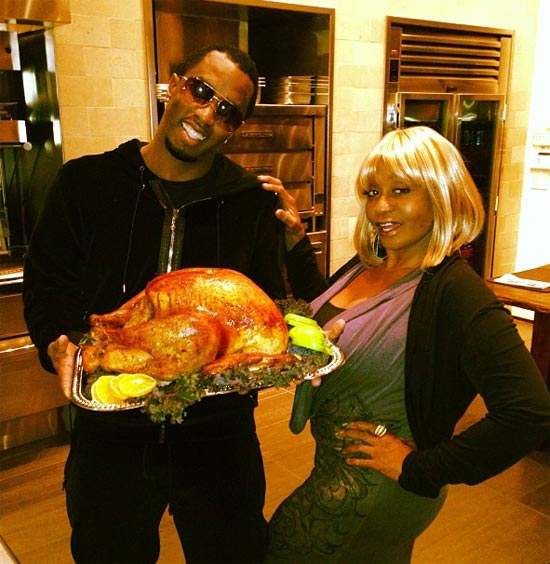 P Diddy with mother Janice