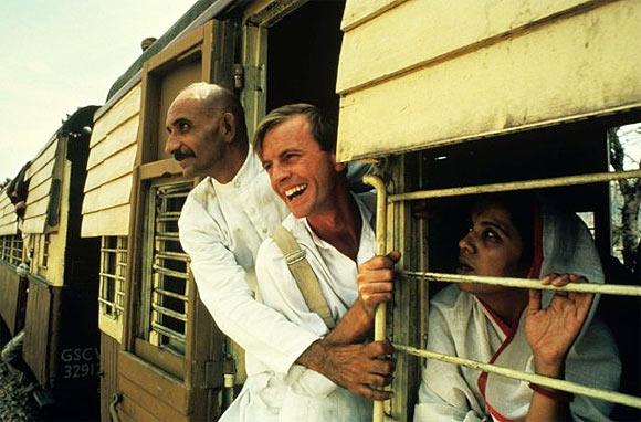 Ben Kingsley, Ian Charleson, who played C F Andrews, and Rohini Hattangadi in Gandhi