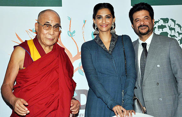 Dalai Lama, Sonam, Anil  Kapoor