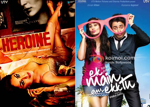 Movie posters of Heroine and Ek Main Aur Ekk Tu
