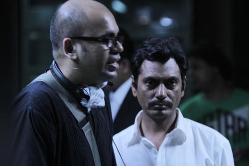 Suparn Verma and Nawazuddin Siddiqui on the sets of Aatma