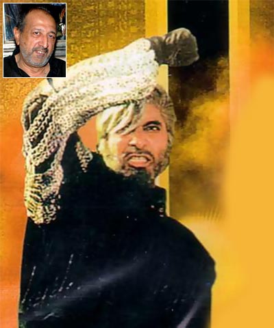 Amitabh Bachchan in Shahenshah. Inset: Tinnu Anand