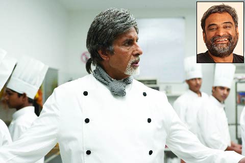 Amitabh Bachchan in Cheeni Kum. Inset: R Balki