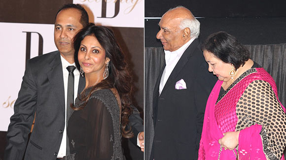 Vipul and Shefali Shah, Yash and Pamela Chopra