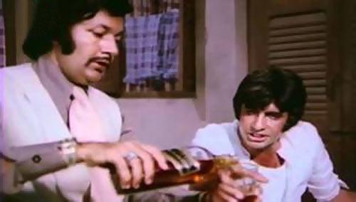 Prem Chopra and Amitabh Bachchan