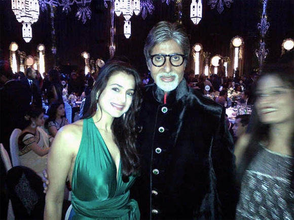 Ameesha Patel and Amitabh Bachchan