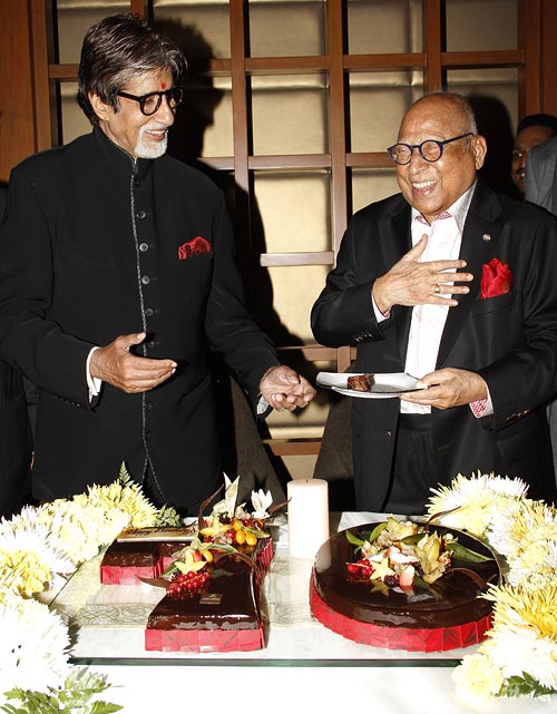 Amitabh Bachchan and Captain C P Krishnan Nair