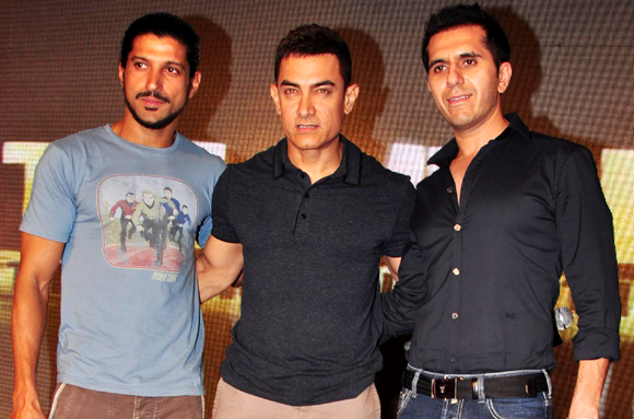 Farhan Akhta, Aamir Khan and Ritesh Sidhwani