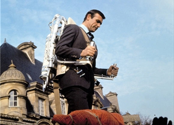 Sean Connery as James Bond with the Jet Pack in Thunderball