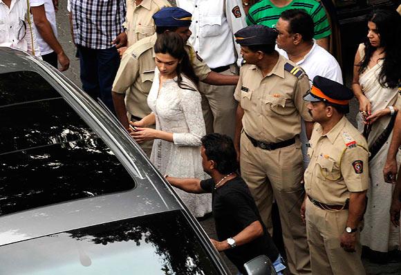 Deepika Padukone at Yash Chopra's funeral