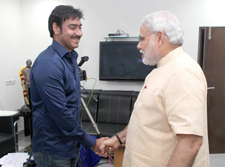 Ajay Devgn and Narendra Modi