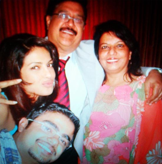 Priyanka Chopra, father Ashok, mother Madhu and brother Siddharth