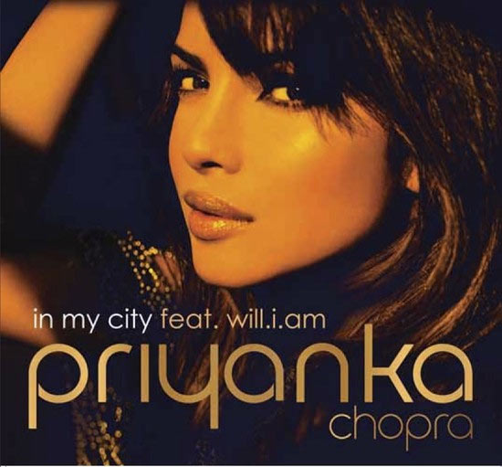 Priyanka Chopra on the CD cover of In My City