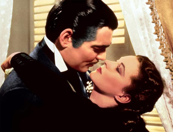 Clark Gable and Viviene Leigh in Gone With The Wind