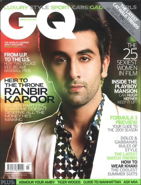 Ranbir Kapoor on a magazine cover