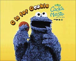 Cookie Monster on Sesame Street