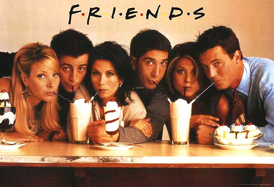 Lisa Kudrow, Matt LeBlanc, Courtney Cox, David Schwimmer, Jennifer Aniston and Mathew Perry in Friends