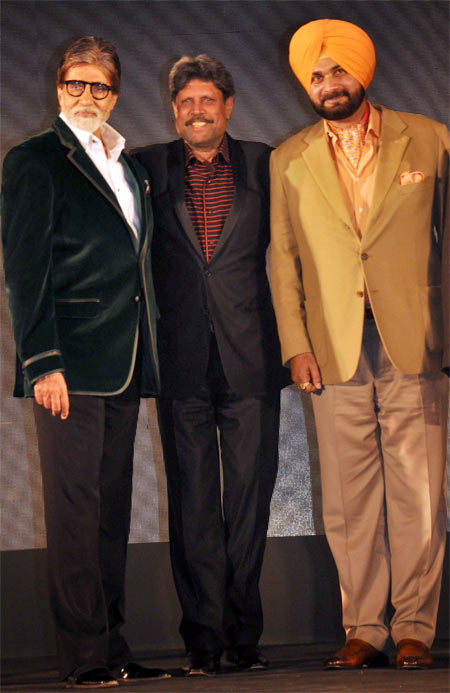 Amitabh Bachchan, Kapil Dev and Navjot Singh Sidhu