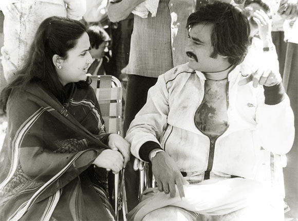 Rajinikanth with wife Latha Rangachari