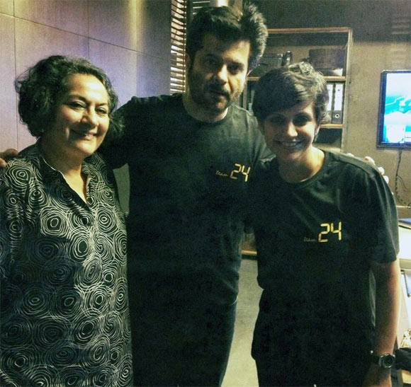 Gita Bedi, Anil Kapoor and Mandira Bedi