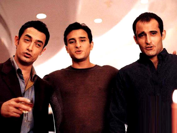 Aamir Khan, Saif Ali Khan and Akshaye Khanna in Dil Chahta Hai