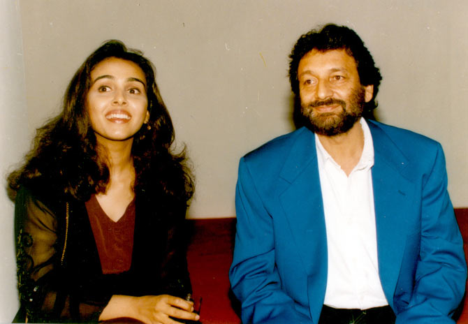 Suchitra Krishnamoorthi and her then husband Shekhar Kapoor.