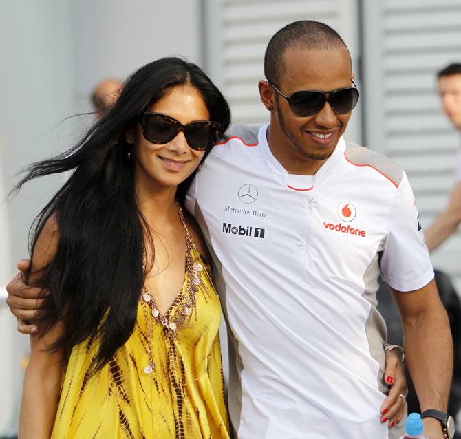 Nicole Scherzinger and Lewis Hamilton