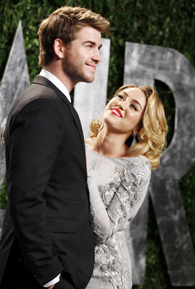 Liam Hemsworth and Miley Cyrus