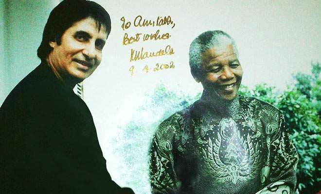 Amitabh Bachchan and Nelson Mandela