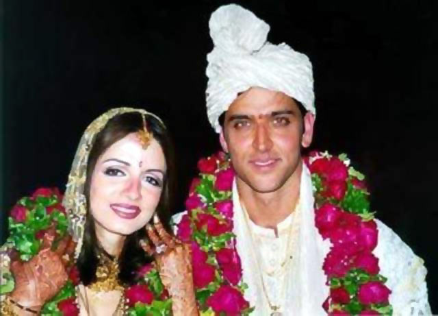 Hrithik Roshan and Sussanne at their wedding