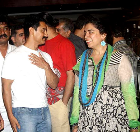 Aamir Khan with his former wife Reena Dutta.
