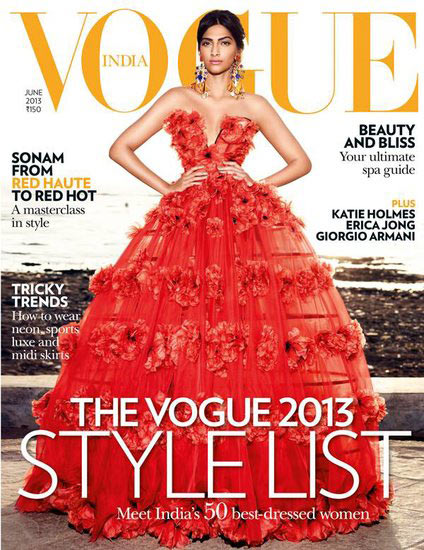 Sonam Kapoor on Vogue cover