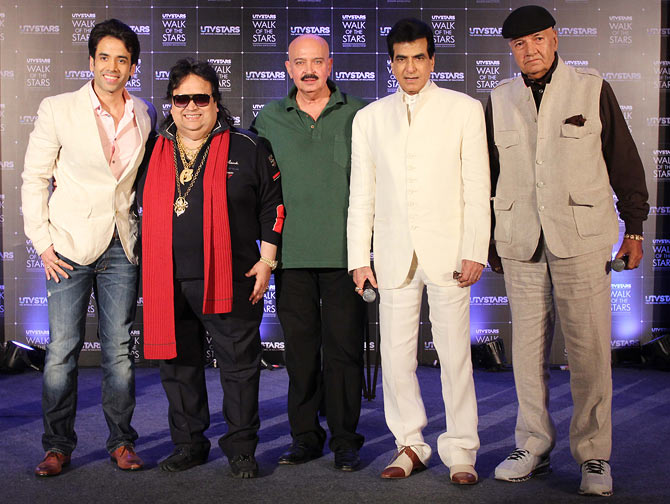 Tusshar Kapoor, Bappi Lahiri, Rakesh Roshan, Jeetendra and Prem Chopra
