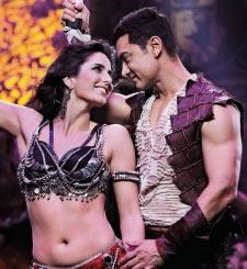 Katrina Kaif and Aamir Khan in Dhoom 3