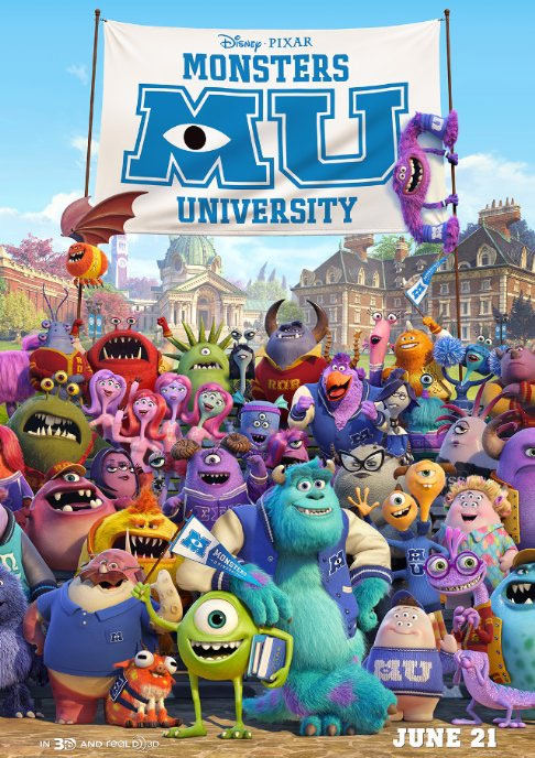 Movie poster of Monsters University