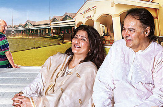 Farooque Sheikh with Sarika at a Club 60 promotional event.