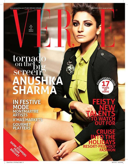 Anushka Sharma on Verve Cover