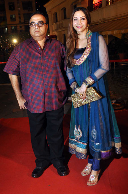 Rajkumar Santoshi with wife Manila