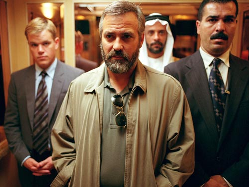 Matt Damon and George Clooney in Syriana
