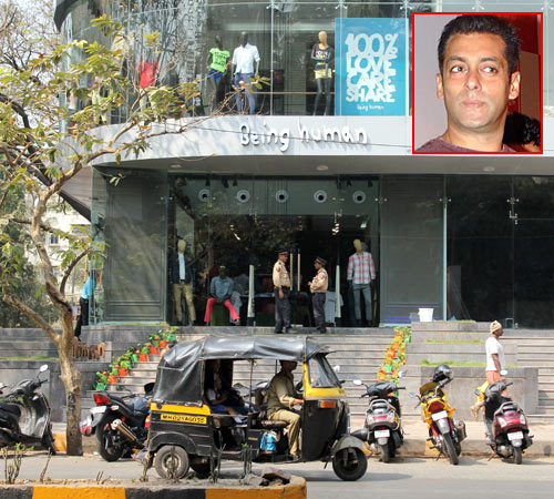 Being Human flagship store in Santa Cruz. Inset: Salman Khan