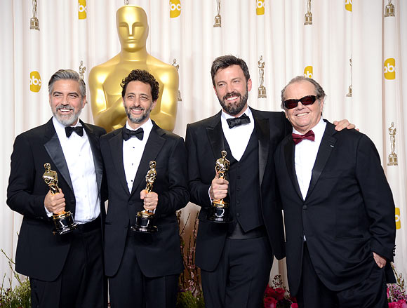 Producers George Clooney and Grant Heslov along with  Ben Affleck and Jack Nicholson