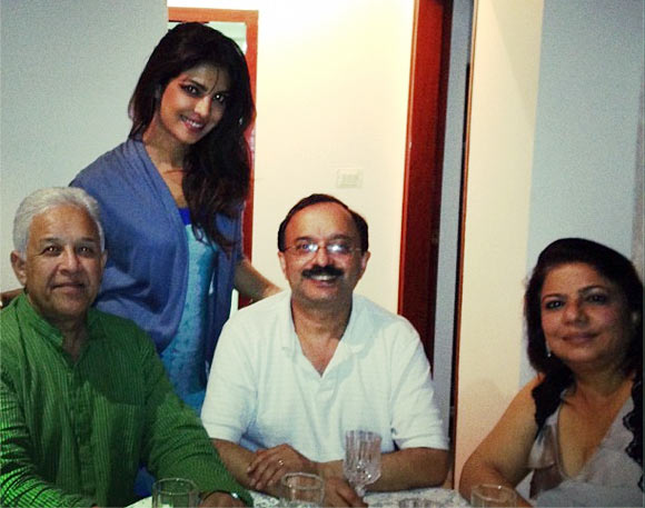 Priyanka Chopra with her family
