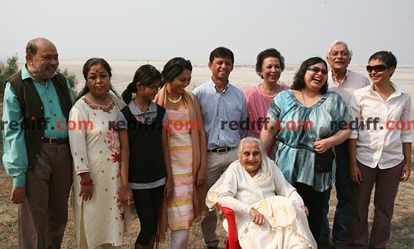 Reema Kagti with her family in Guwahati, 2010