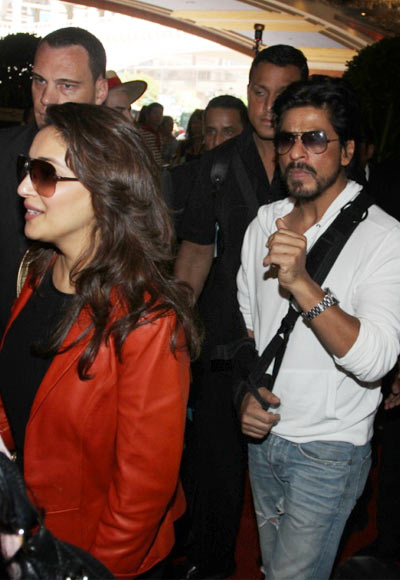 Madhuri Dixit and Shah Rukh Khan